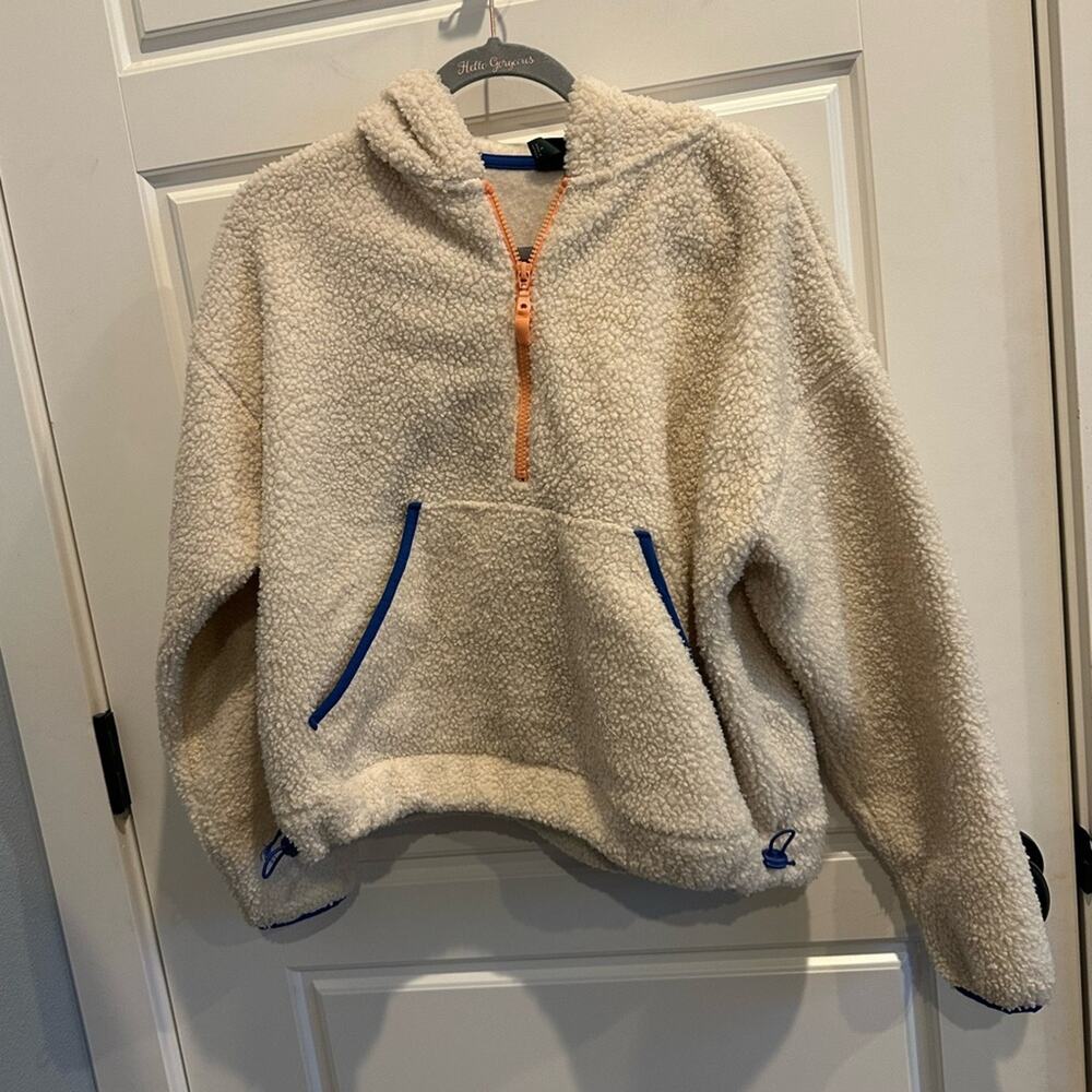 Wild Fable Faux Sherpa Half-Zip Pullover Hoodie